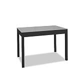 Diseño funcional ASTIMESA Mesa de Cocina, Metal, Gris, 100x60cm-extendida 150x60 cms