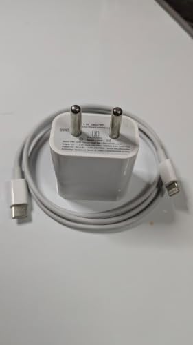 Image of 20W USB-C Power Adapter with USB-C to Lightning Cable Bundle, Fast Charging Wall Charger Set, Compact Travel Adapter for Smartphones, Tablets & Compatible Devices, White (Charger Set)
