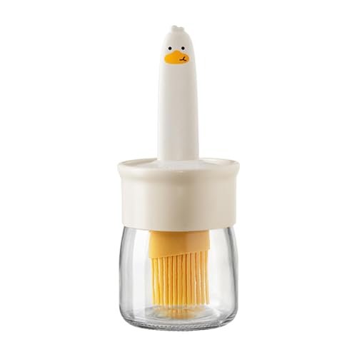 Dispensador de aceite y pulverizador – Dispensador de aceite de 200 ml con , dispensador de aceitunas de fácil mantenimiento, botella dispensadora de 200 ml, bonito de diseño de pato