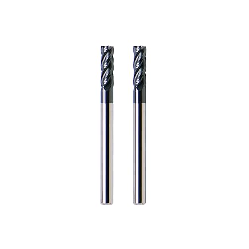 Image of LU&MN Carbide Square End Mill - 4 Flute - LME7 /64 4T (2 Pieces, 7 /64 inch) - for Milling Alloy Steels, Hardened Steel, Metal & More - Mill Bits Sets for DIYers & Professionals