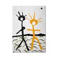 Tableau art abstrait africain 40x60cm pour salon moderne