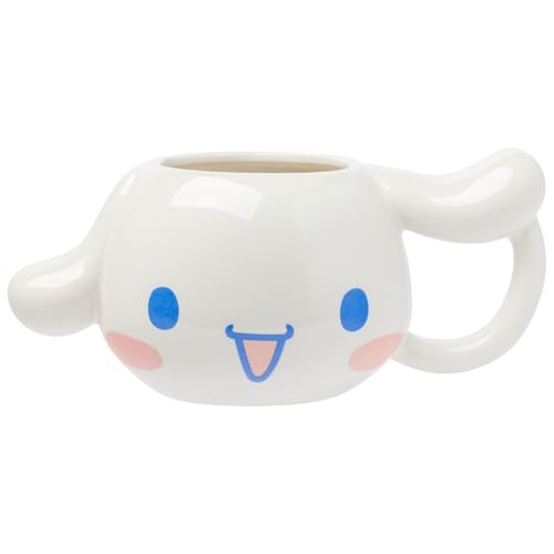 Silver Buffalo Sanrio Hello Kitty and Friends Cinnamoroll Ceramic 3D Sculpted Mug, 20 Ounces