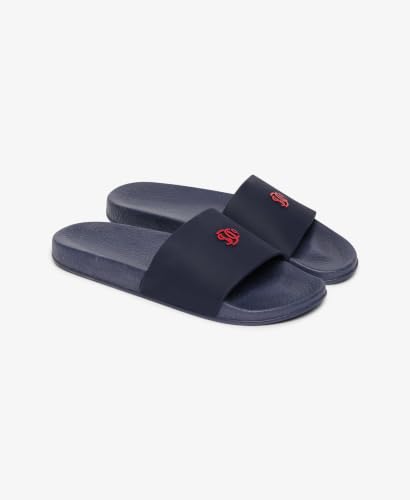 Superdry SD&Co. Sandales de bain pour homme, Bleu marine Atlantique rouge signal, 40/41 EU