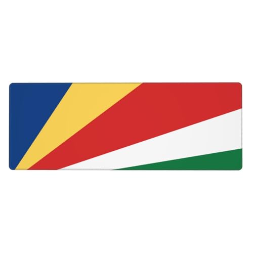 Tapis de souris Seychellois antidérapant avec bords cousus durables pour bureau