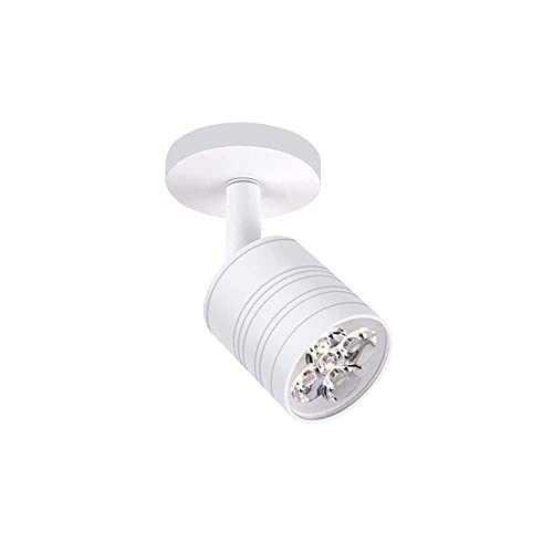 Foco de interior ajustable 360°: aplique de pared de aluminio blanco moderno y luz de 6000K