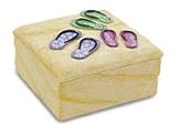 Slippers On the Beach Jewelry/Keepsake Box - Hand Painted