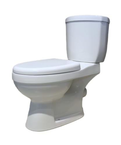 Inodoro compacto premium 76,5 x 39 x 72 cm, drenaje vertical/horizontal + asiento de duroplast de cierre suave, primero blanco