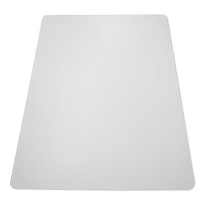 Amazon Basics Office Chair Mat for Hard Floors, Clear, Smooth Surface, Protects Hard Floors, 46" x 60"