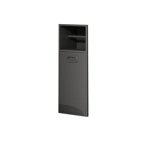 Niche de douche haut de gamme en inox gris avec espace brosse wc et papier encastré