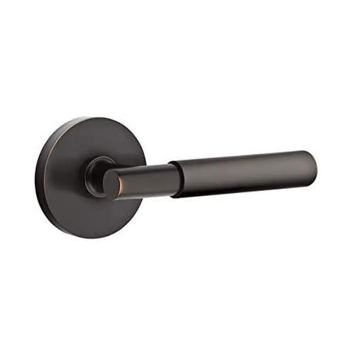 Emtek Full Dummy Set, Disk Rosette, Myles Lever, Non-Handed, Satin