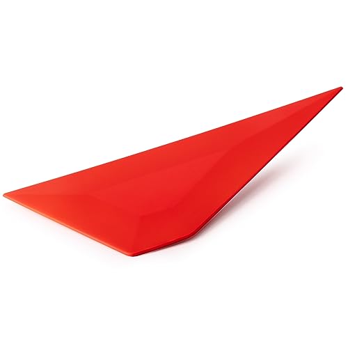 Image of FOSHIO Small Squeegee Window Tinting Tools, Triangle Car Wrap Vinyl Tucking Tool, Wallpaper Smoothing, Film Application Kit (Red)