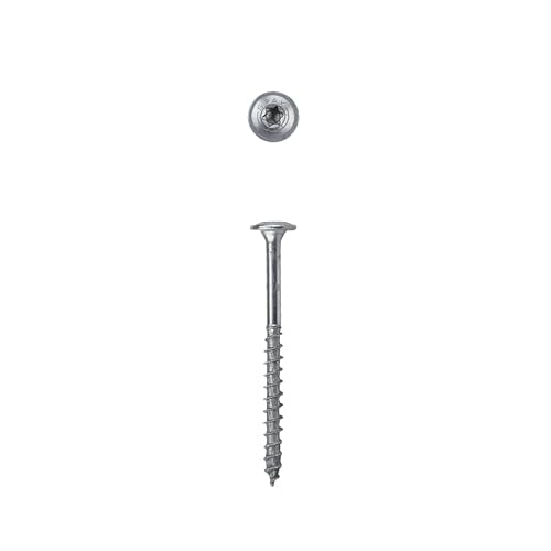 SPAX Tornillos para madera #8 x 2 pulgadas, cabeza wafer para construcción exterior e interior, 80 piezas, Torx T20, alta resistencia a la corrosión miniatura 2