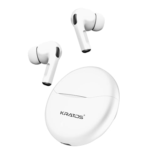 Image of Kratos TW02 Ear Buds Wireless with 60H Playtime, Noise Isolation & Clear Calls, Bluetooth Earbuds with Voice Assistant, Ear Buds with Bluetooth V 5.3 & with Type C Fast Charging, IPX5 TWS Earphones
