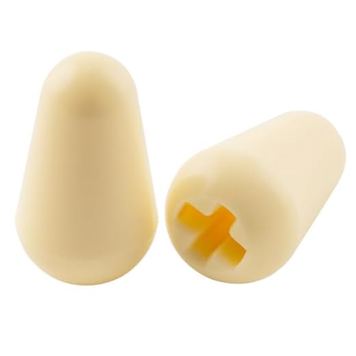 Musiclily Ultra Universal Guitarr Botones Selector 5 Posiciones Strat Switch Tips Caps para Guitarra Eléctrica Fender Squier Strat, Crema(Set de 2)