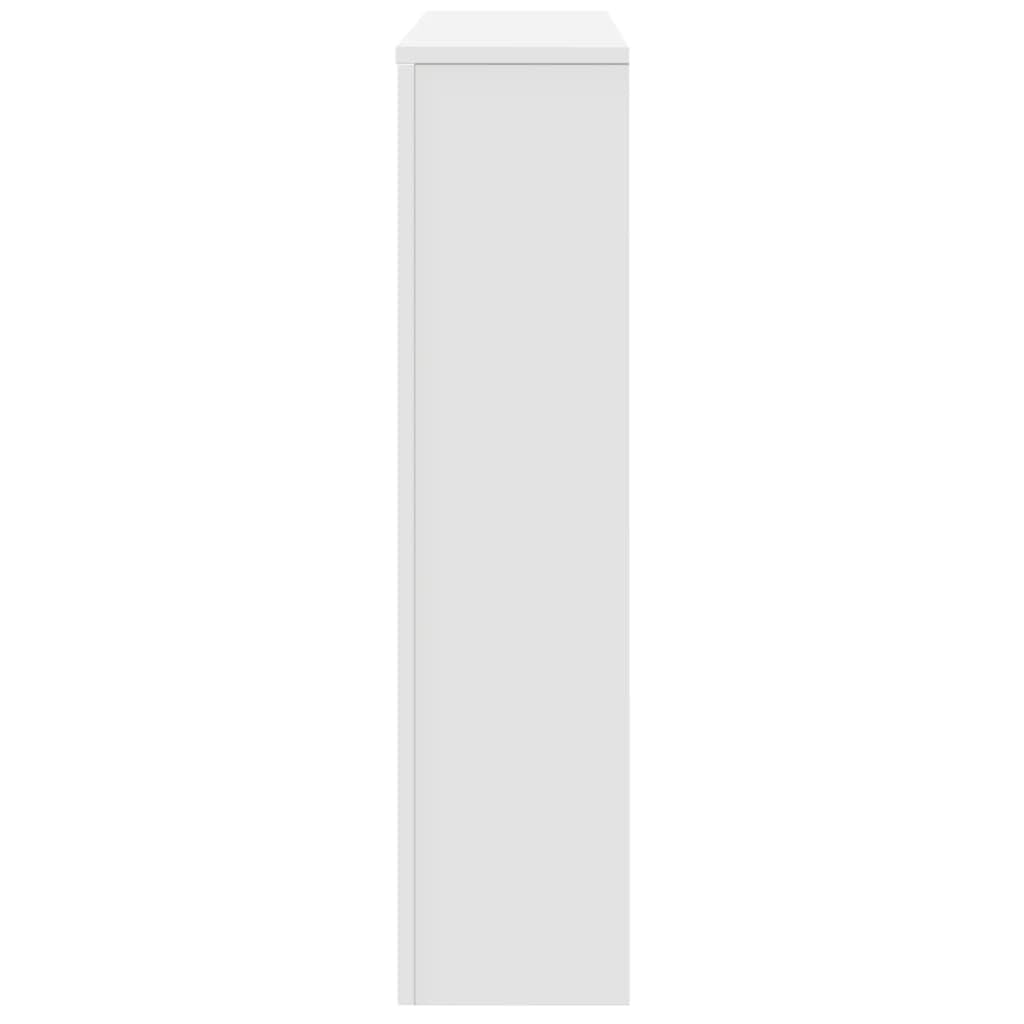 Heizkörperverkleidung Weiß 175x20x82 cm Holzwerkstoff Modernes Latten-Design dekorative Abdeckung mit Ablage für Wohnzimmer, einfache Montage, langlebiges Material, feuchtigkeitsbeständig