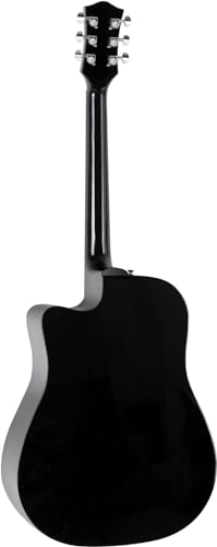 Rocktile D-60CE Guitare de Western noir - Les Beatles, Paul McCartney, John Lennon, RIngo Starr, George Harrison Rocktile D-60CE Guitare de Western noir – Image 4