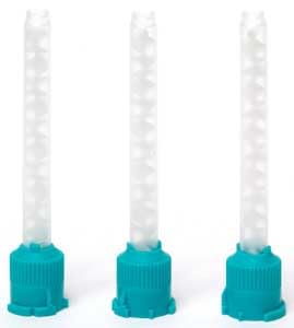 Mixing Tips, Large 6.5 mm, Teal, Regular Length, 50 Count