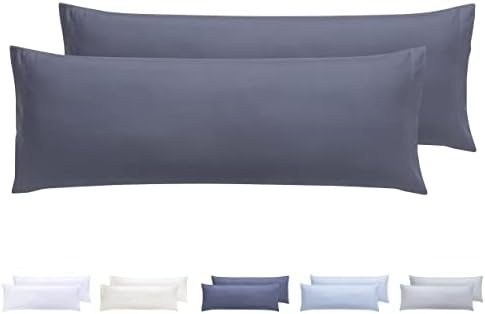 All-bed - zestaw 2 poszewek na poduszki, wyjątkowo miękka mikrofibra i hipoalergiczna. Zestaw 2-105x40 cm szaro-niebieski