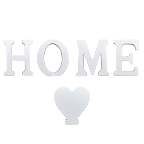 YJFY 1 jeu de lettres à poser - Lettres 3D à poser - Décoration de salon et de pièce (blanc home)