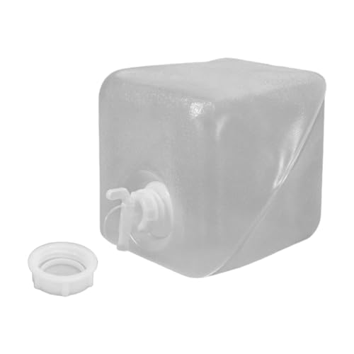 Cemaystic 折りたたみ式ウォーターコンテナ 20L ? ポータブル 多目的 軽量 水筒 キャンプ BBQ ハイキング 収納便利 透明ボディ 漏れ防止 (10L 栓付き)