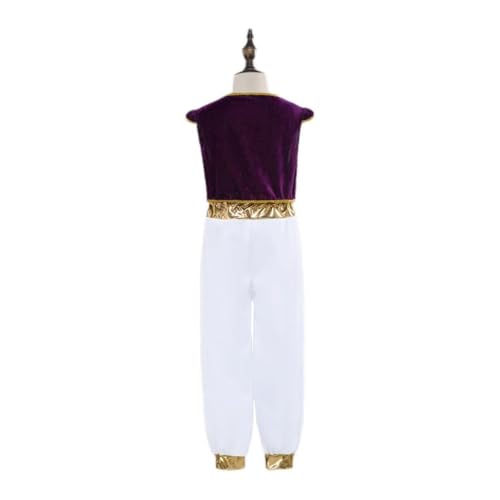 Dressy Daisy Boys Arabian Prince Costume Set, Purple, Size 6-8 by Dressy Daisy - Used condition - Image 2