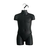 Black 3/4 Child Mannequin Torso