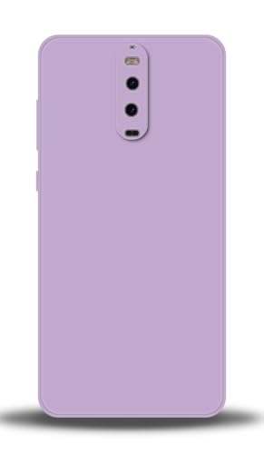 WUACYEAMING Compatible with Huawei Mate 9 Pro Case,with Camera Lens Protector Ultra Slim Liquid Silicone Cover Anti-Scratch Shockproof Case-Purple