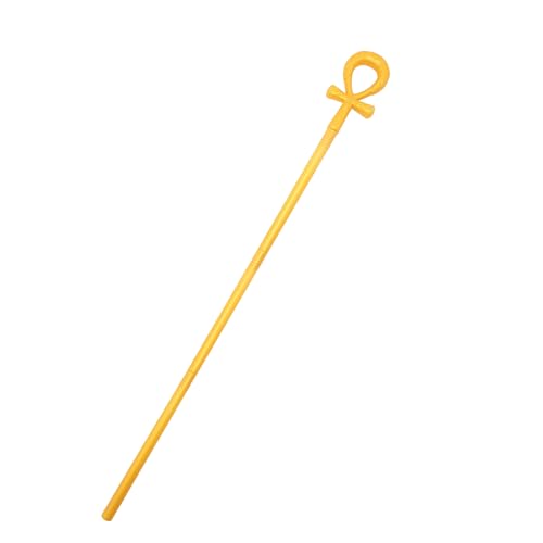 Bohue Bâton de marche égyptien unisexe Ankh Cléopâtre Serpent Canne de marche égyptienne antique Sceptre de serpent pour Halloween Accessoire de...