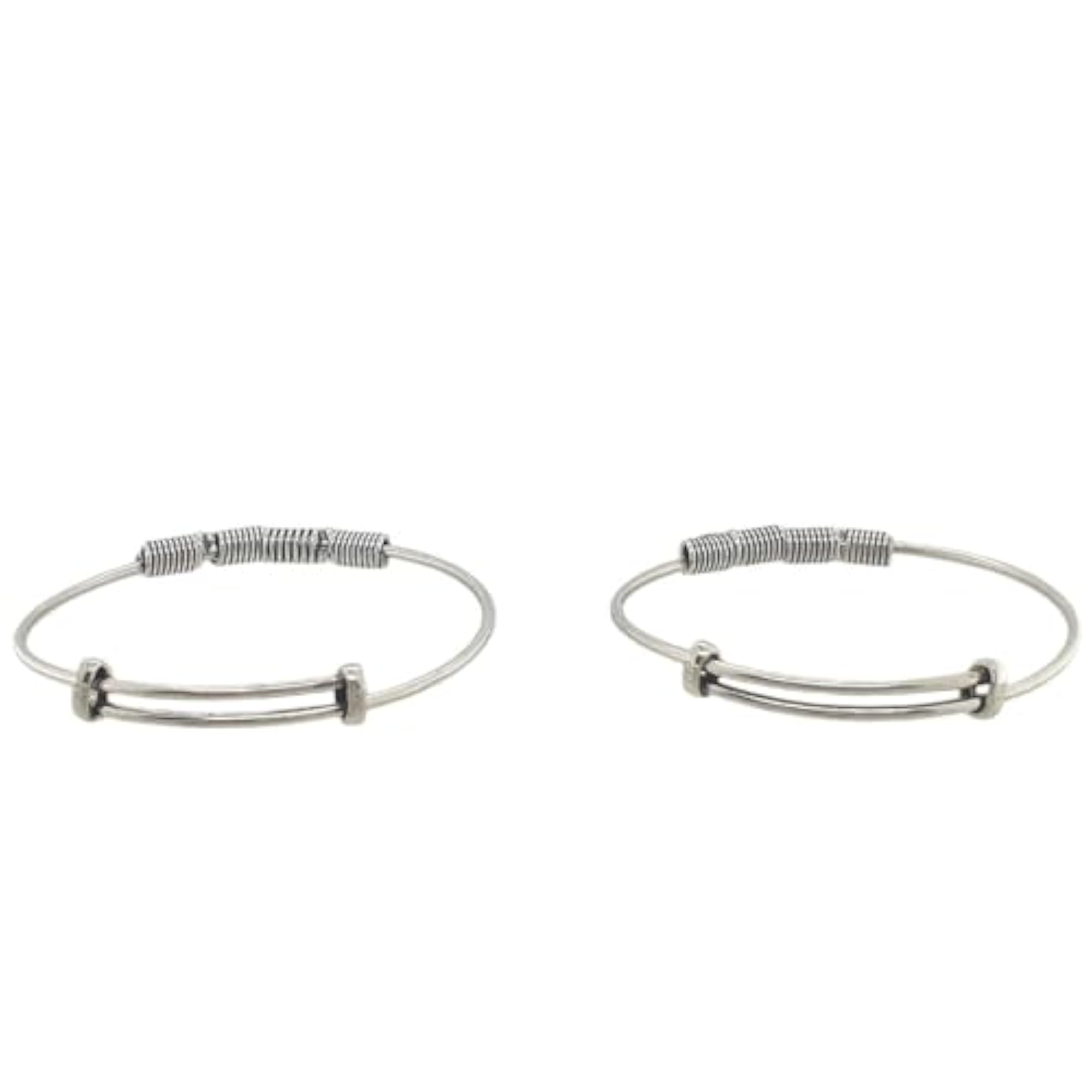 925 Silver Baby Kada with Hanging Charm for Babies