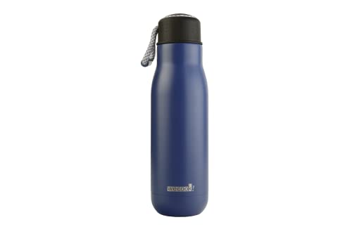 WECOOK! H&C Botella Agua Térmica Acero Inoxidable 350 ml, Cantimplora Termo, Aislamiento Doble Pared, 12 Horas Bebida Caliente / 24 Horas Bebida Fría, Libre de BPA y Ftalato, Funda Neopreno, Azul