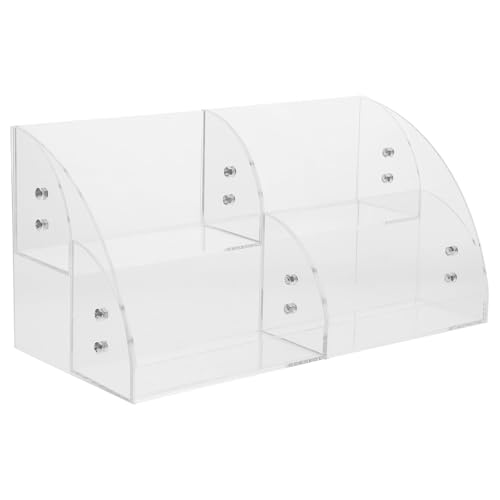 Organiseur maquillage en acrylique transparent pour un plan de travail de salle de bain ordonné