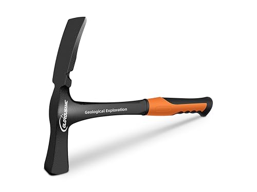 36 oz Ultra Rock Pick Hammer Heavy-Duty Masonry & Bricklayer Tool with Comfortable Rubber Grip Ideal for Rock Hounding & Geological Study