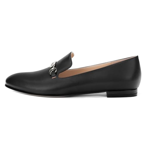 Image of Women's Loafers, Slip On Round Toe Comfortable Flats for Women Dressy and Work, Womens Business Casual Shoes