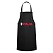Spreadshirt Italien Flagge Kochschürze, Schwarz