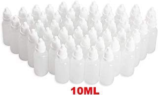 50Pcs 10ml Plastic Dropping Bottles Squeezable Soft Container for Eye Liquid Dropper Drops Samples Reagent DIY Ejuice Cosmetic