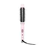 L'ANGE HAIR GlamWave Infrared Thermal Ionic Brush | 38mm Heated Round Thermal Brush for Volume and Curls | Reduces Frizz | Adds Shine | Smooth Styling Tool for All Hair Types (Blush)