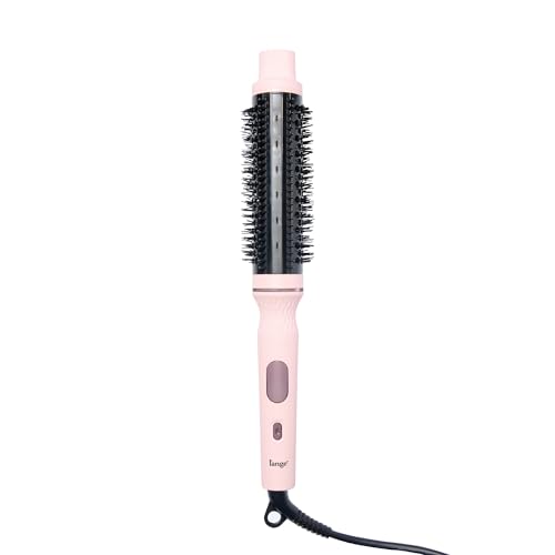L'ANGE HAIR GlamWave Infrared Thermal Ionic Brush | 38mm Heated Round Thermal Brush for Volume and Curls | Reduces Frizz | Adds Shine | Smooth Styling Tool for All Hair Types (Blush)