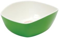 Katie Brown Keep It Simple Melamine Two-Toned Salad Dish Green-Ivory 5.75- by 6.75-Inches, Set of 4
