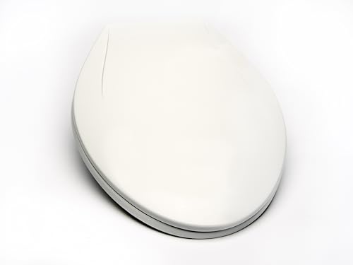 Bath Décor 2Q1E6-00 Builder Grade Slow Close Plastic Toilet Seat with Vari Adjust Lok-Down R'N'C Hinge and Quik-Lok Mounting Hardware, Elongated, White