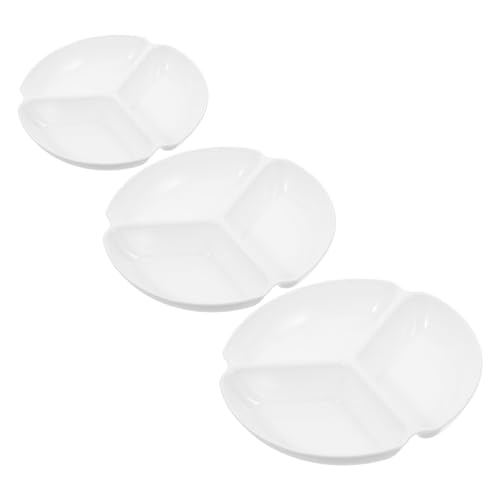 Paleta de acuarela para evitar mezclas sucias con compartimentos separados plásticos blanco