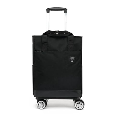 トロリーバッグ キャリーカート リュック 着脱式デイパック 1〜2泊 横押し 4輪 スムーズ走行 静音 折りたたみ式 手提げ 使いやすい コンパクト 手荷物入れ トラベルバッグ ショッピング 帰省 旅行(A03)