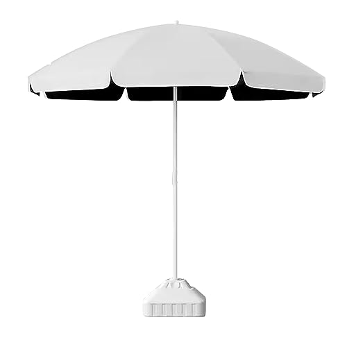 ガーデンパラソル パラソルベース ブラックコーディング パラソル 日除け 日よけ サンシェード オープンカフェ アウトドア (ホワイト, 2.2m(土台なし))