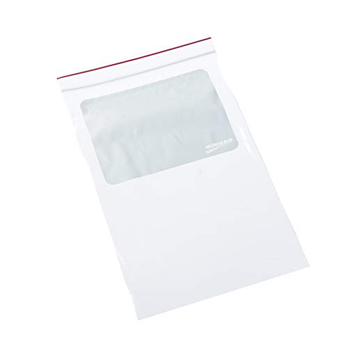 Minigrip Red Line MGRL2W0609 Polyethylene (LDPE/LLDPE Blend) Clear Reclosable Bag, 9