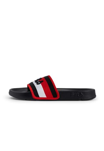 Logo Fila 3D. FILA Sandali da uomo Morro Bay Stripes Slide, Nero, 41 EU