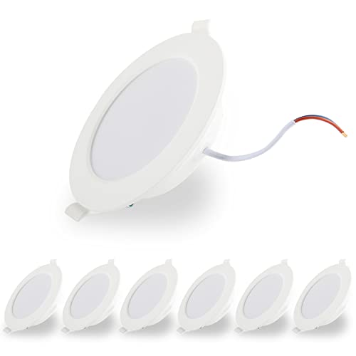 Eco.Luma LED Einbaustrahler 230V 600LM LED Spots 6W Einbauleuchten Deckenspots Deckenstrahler, Mini Slim 25.5mm Ultra Flach, Neutralweiß 4000K Einbauspots für Schlafzimmer Küche Wohnzimmer, 6er Set