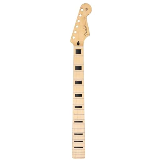 Fender® »PLAYER SERIES STRATOCASTER® NECK - BLOCK INLAYS« Mástil de guitarra eléctrica | Maple | Modern-C Profile | 22 Medium Jumbo Trastes | 9.5" Radio de diapasón