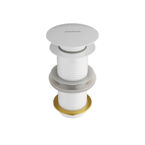 Image of B Backline Brass 5-Inch Pop up Waste Coupling for Wash Basin | 32 MM Full Thread Waste Coupling For Basin (White Glossy, 5-INCH)