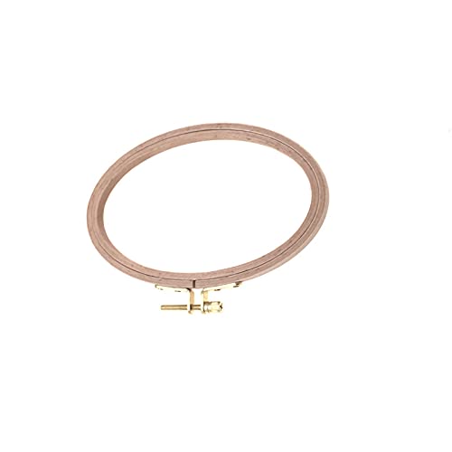 Bwrmhme Wooden Oval Embroidery Hoops 4 X 6 Inch Wood Cross Stitch Wooden Hoop Handing Embroidery Frame Hoop- 16X10 Cm (1Pc) #TOP2