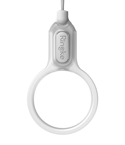 Ringke Buckle Finger Ring Designed for Camera Strap and Phone Strap, Durable Lightweight Universal Ring-shaped Lanyard - Matte Clear