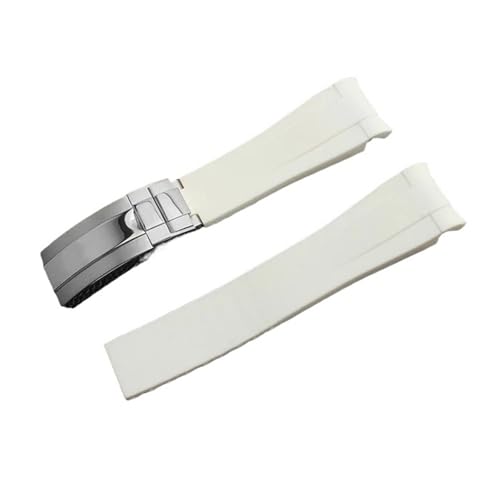 Bracelet étanche bleu en caoutchouc 20mm pour explorer la mer